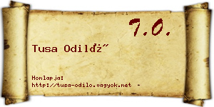 Tusa Odiló névjegykártya